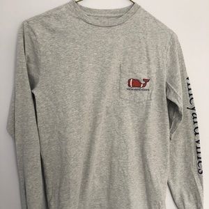 Vineyard Vines Men’s XS L/S Gray Football Whale